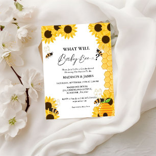 What will baby bee gender reveal invitation