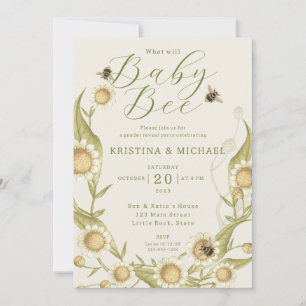 What will Baby Bee Gender Reveal Invitation