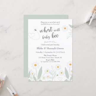 What Will Baby Bee Gender Reveal Invites