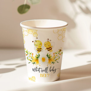 What will baby bee gender reveal  paper cups