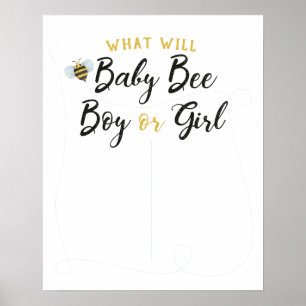 What will Baby Bee Gender Reveal Voting Poster