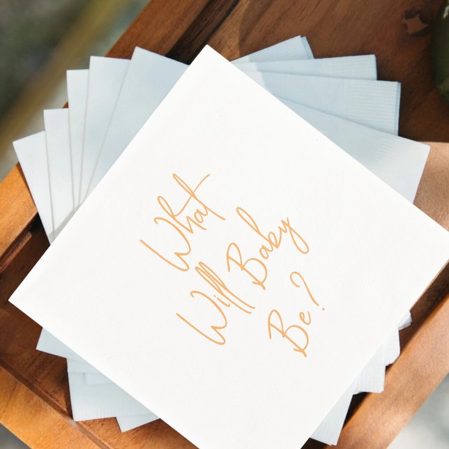 What Will Baby Bee Gender Reveal Welcome Napkin (Creator Uploaded)