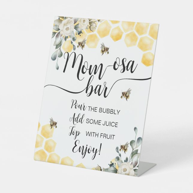 What will baby Bee Mum Osa Bar Sign. Pedestal Sign (Front)