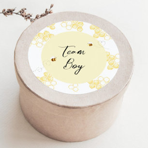 What will baby bee team boy classic round sticker