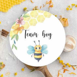 What will baby bee team boy classic round sticker