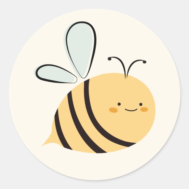 What Will It Bee Gender Reveal Cute Baby Shower Classic Round Sticker (Front)