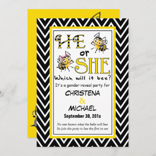 What Will It BEE Gender Reveal Invitation