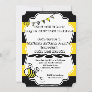 What will it bee? -Gender Reveal Invitation- Invitation