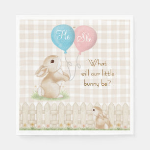 What Will Our Little Bunny Be?  Gender Reveal Napkin