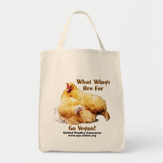 What Wings Are For - Go Vegan Tote Bag (Front)