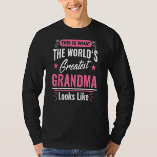 What World's Greatest Grandma Looks Like Happy Mot T-Shirt