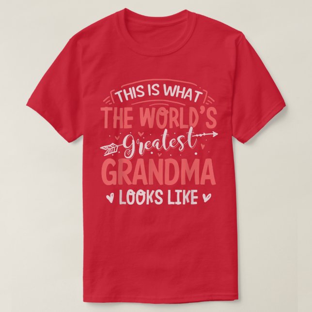 What World's Greatest Grandma Looks Like Mothers D T-Shirt (Design Front)