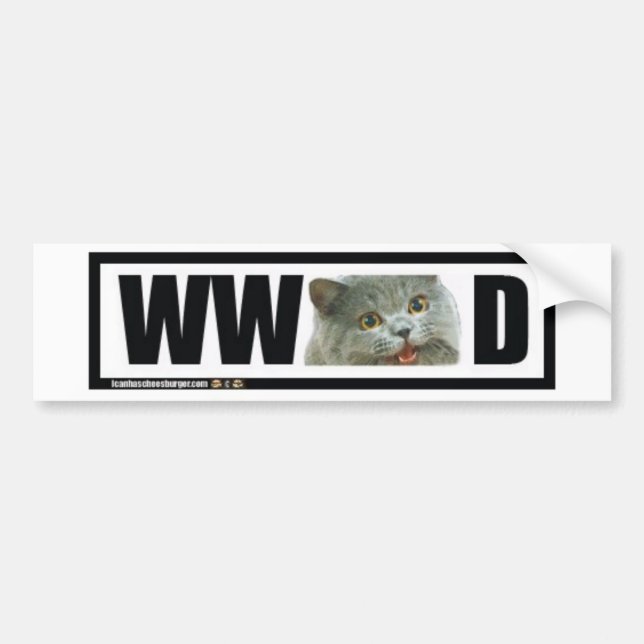What Would Happy cat Do? Bumper Sticker (Front)