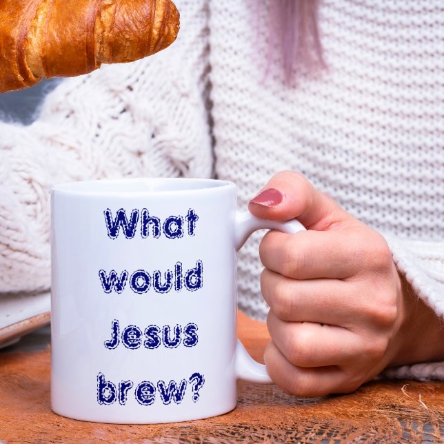 What would Jesus brew? Two-Tone Coffee Mug (Creator Uploaded)