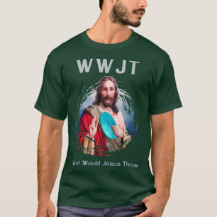 What Would Jesus Throw Funny Disc Golf T Men T-Shirt