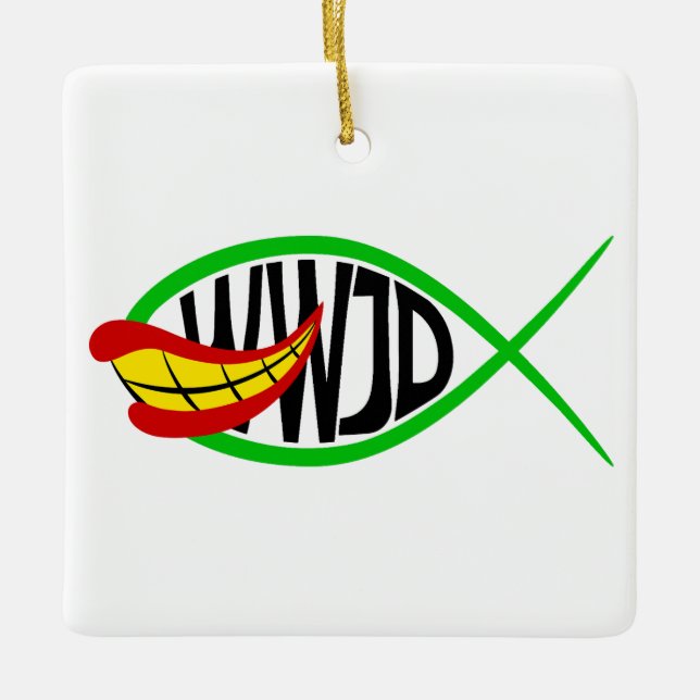 What Would Joker Do? Ceramic Ornament (Front)