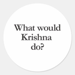 what would krishna do classic round sticker
