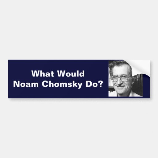 Image of What Would Noam Chomsky Do? Bumper Sticker
