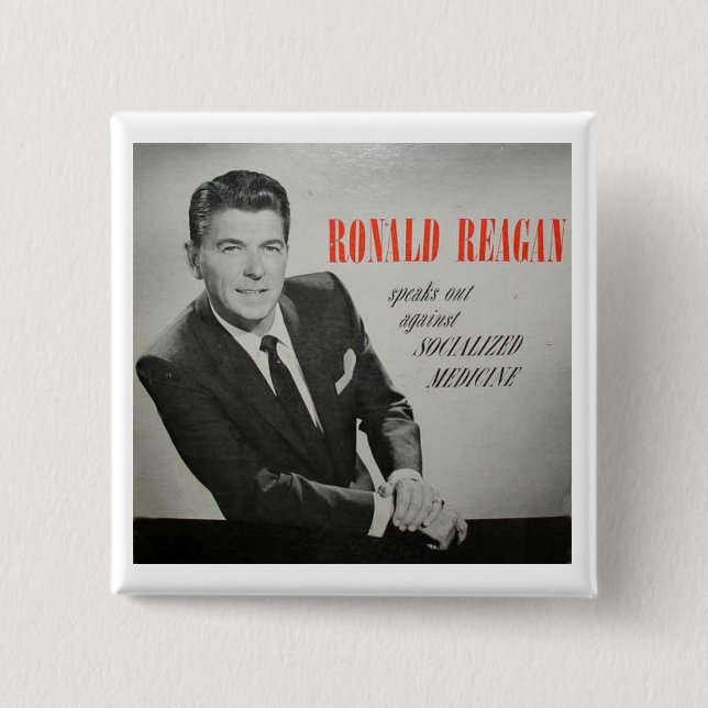 What would Reagan do? 15 Cm Square Badge (Front)