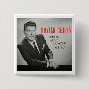 What would Reagan do? 15 Cm Square Badge
