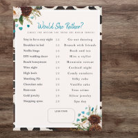 What Would She Choose? Boho Bridal Shower game