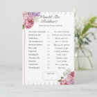 What Would She Choose? Floral Bridal Shower game