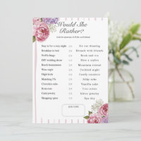 What Would She Choose? Floral Bridal Shower game