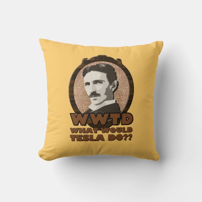 What Would Tesla Do Pillow (Front)