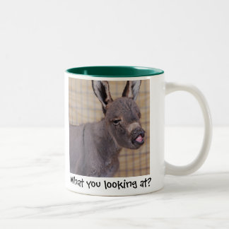 What you looking at? Two-Tone coffee mug