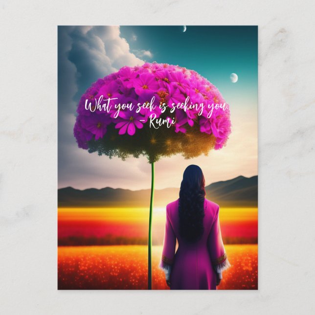 What You Seek Dreamscape Rumi Quote Postcard (Front)