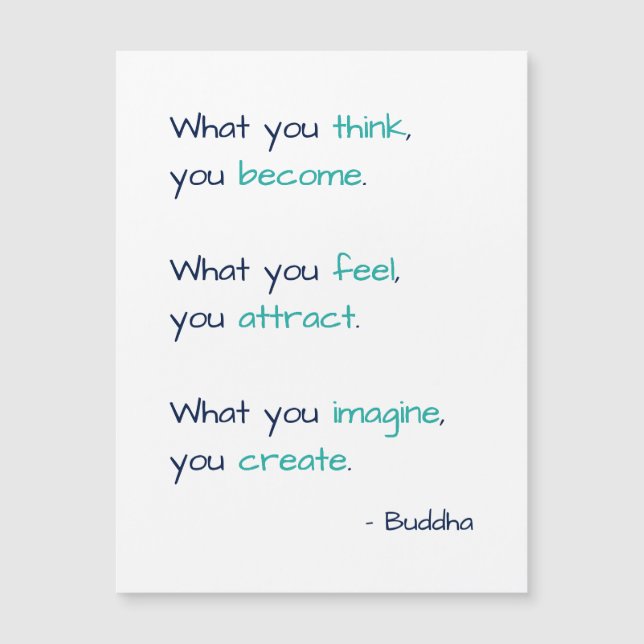 What You Think You Become Inspirational Quote Card (Front)