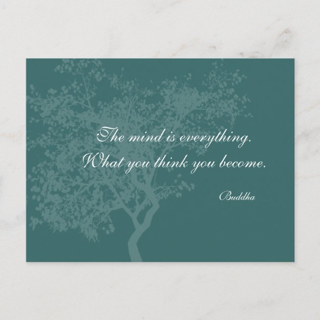 What You Think You Become Quote - Buddha PostCards (Front)