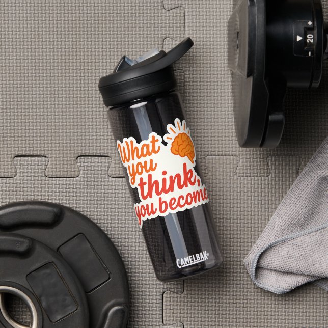 What You Think, You Become Water Bottle (Gym (Rotated))