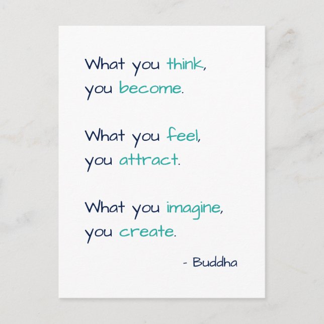 What You Think You Become Wise Life Wisdom Quote Postcard (Front)