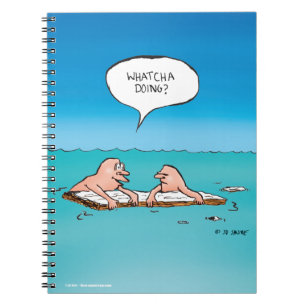 Whatcha Doing? Funny Shipwreck Cartoon Notebook