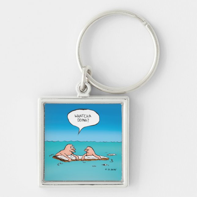 Whatcha Doing? Shipwreck Cartoon Key Ring (Front)