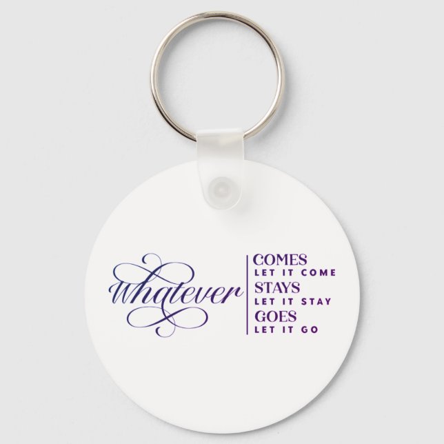 Whatever Comes Stays Goes  Key Ring (Front)
