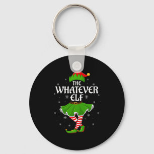 Whatever Elf Christmas Family Girls Women Elf Squa Key Ring