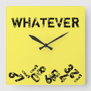 Whatever Falling Numbers Wall Clock