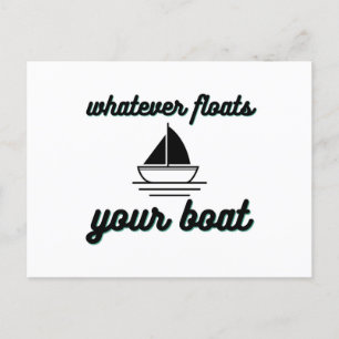 Whatever floats your boat announcement postcard