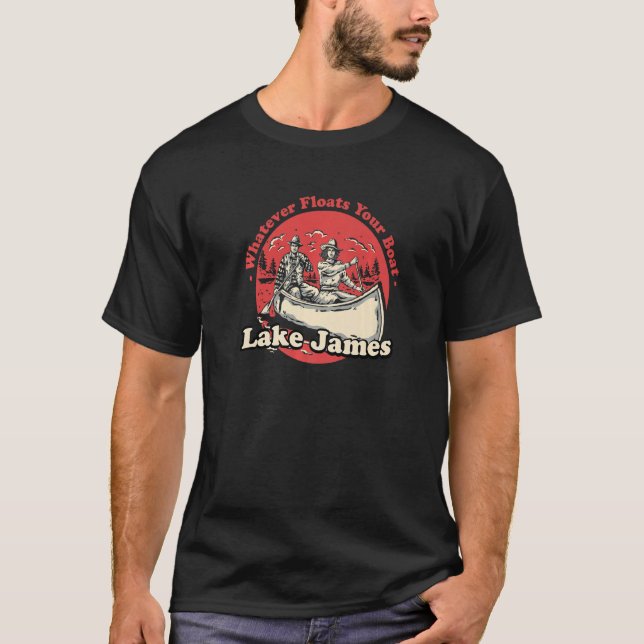 Whatever Floats Your Boat Lake James Sayings India T-Shirt (Front)