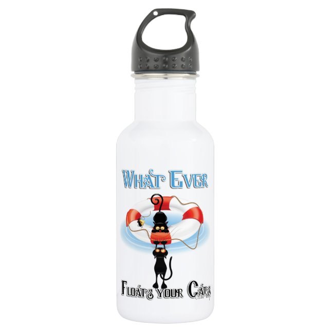 WhatEver Floats your Cats 2 532 Ml Water Bottle (Front)