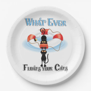 WhatEver Floats your Cats 2 Paper Plate