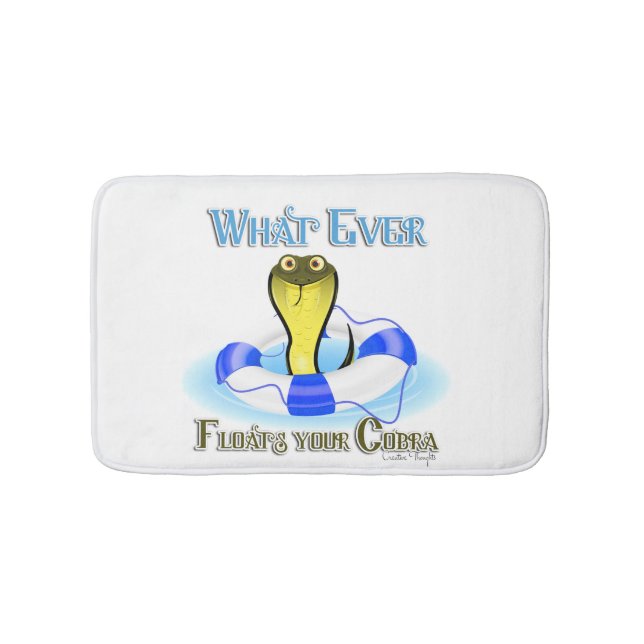 Whatever Floats Your Cobra Bath Mat (Front)
