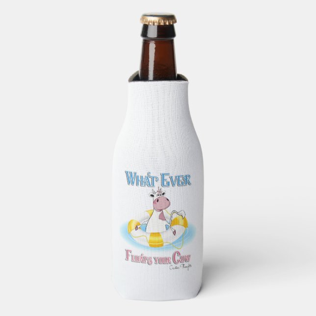 Whatever Floats Your Cow 2 Bottle Cooler (Bottle Front)