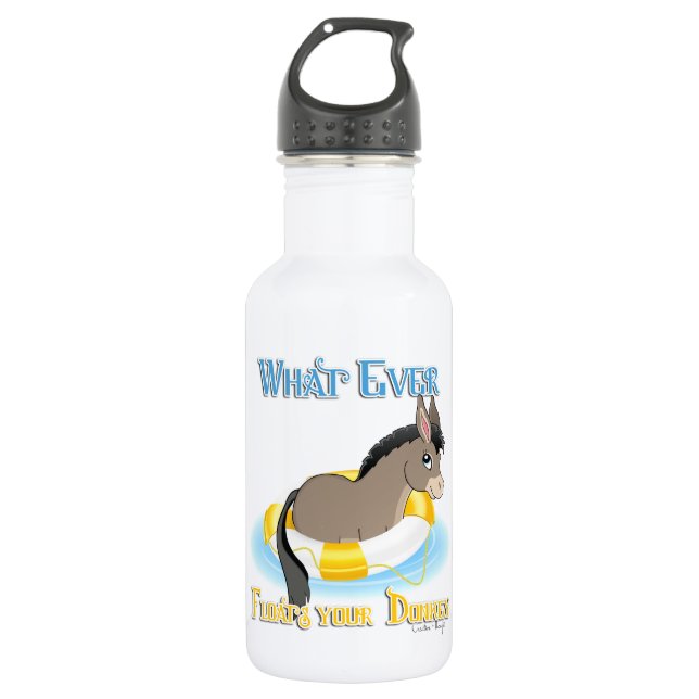 Whatever Floats Your Donkey 532 Ml Water Bottle (Front)