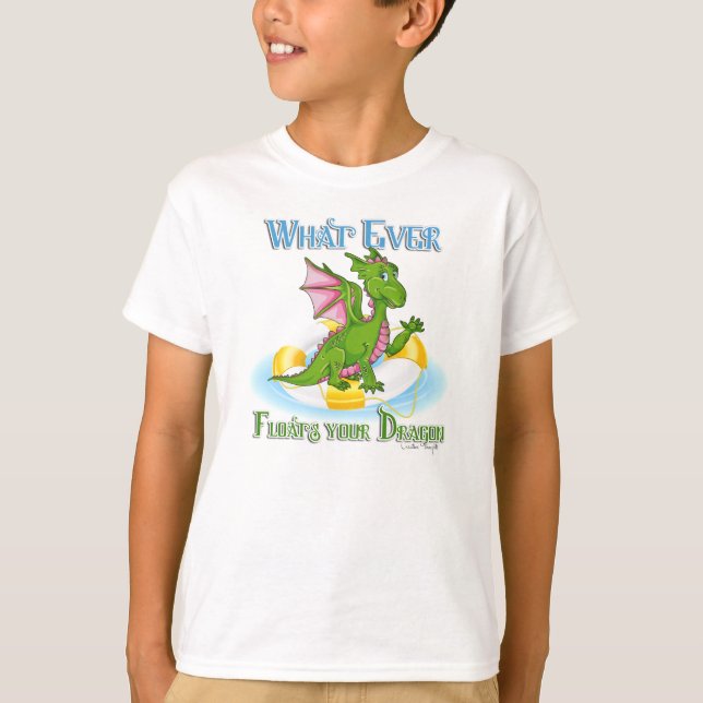 Whatever Floats Your Dragon Cute T-Shirt (Front)