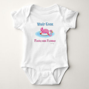 Whatever Floats Your Flamingo 3 Baby Bodysuit