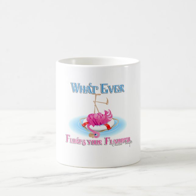 Whatever Floats Your Flamingo Coffee Mug (Center)
