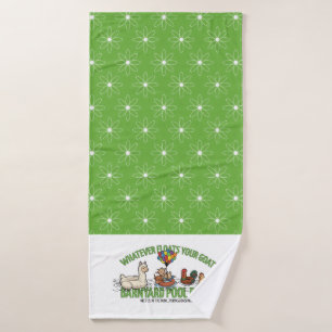 Whatever Floats Your Goat Green Daisy Towel